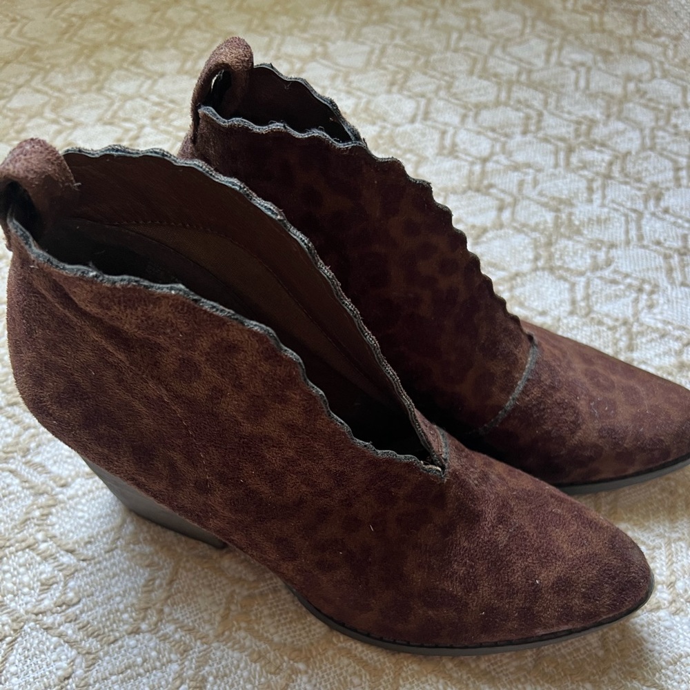 Brown Cheetah Ankle Boots